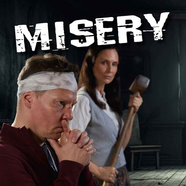 Titelbild des Stücks "Misery" mit einer Verlinkung zu weiteren Informationen zum Stück
